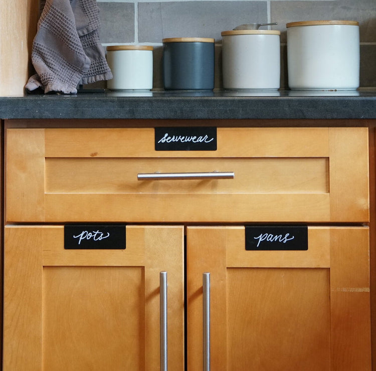 Cabinet Label Clip 8 pack • Black