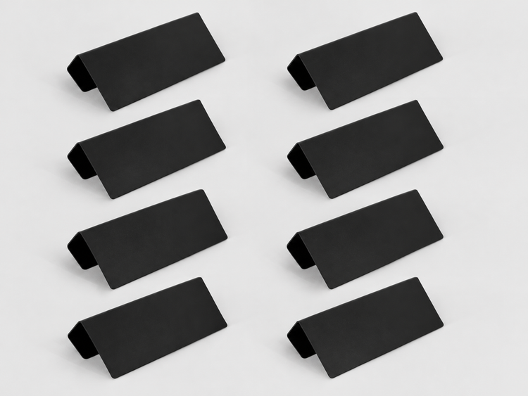 Cabinet Label Clip 8 pack • Black